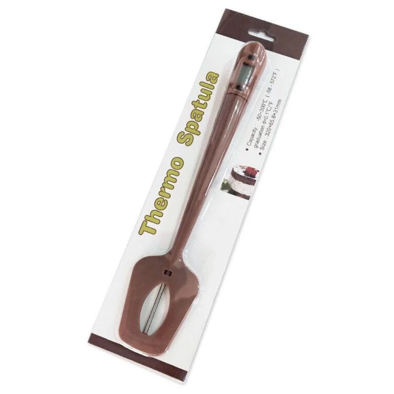 Termómetro silicona para dulces, termómetro Digital con espátula, profesional