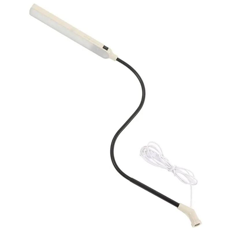 AB46-US Plug Dimmable LED Sewing Machine Light, 10W Industrial Task Lamp Featuring 64 Bright Beads& Flexible Gooseneck Design