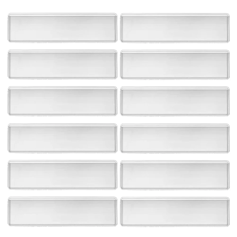

25pcs Transparent Label Pockets Self Adhesive Clear Plastic Sleeves For Index Cards Business Cards Shelf Tags Office