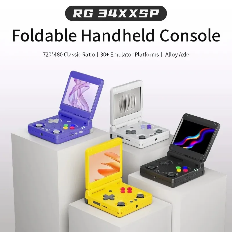 RG34XXSP Double joystick retro nostalgic portable folding clamshell handheld game console home
