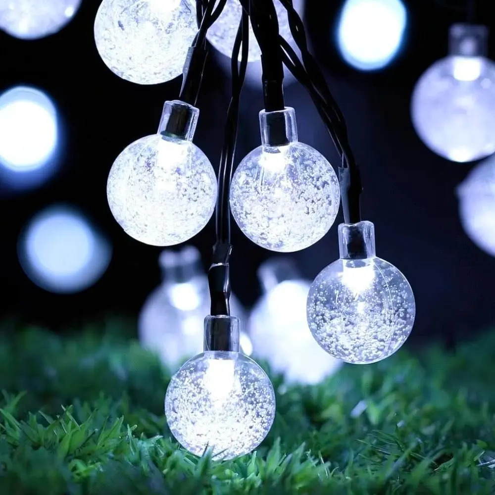 Waterproof Solar Bubble Globe String Lights Outdoor Garden Patio Decor For Osram Warm White Atmosphere Hanging Fairy Lamps