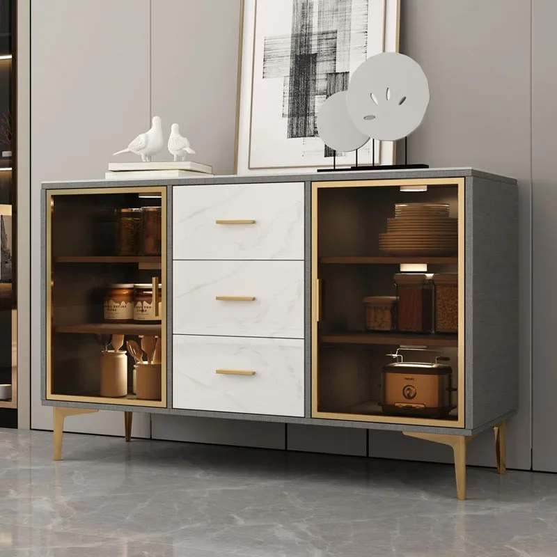 Minimalist Kitchen Cabinet Furniture Porch Steel Display Cabinet Showcase Living Room Cupboard Sideboard Vitrina Room Furniture
