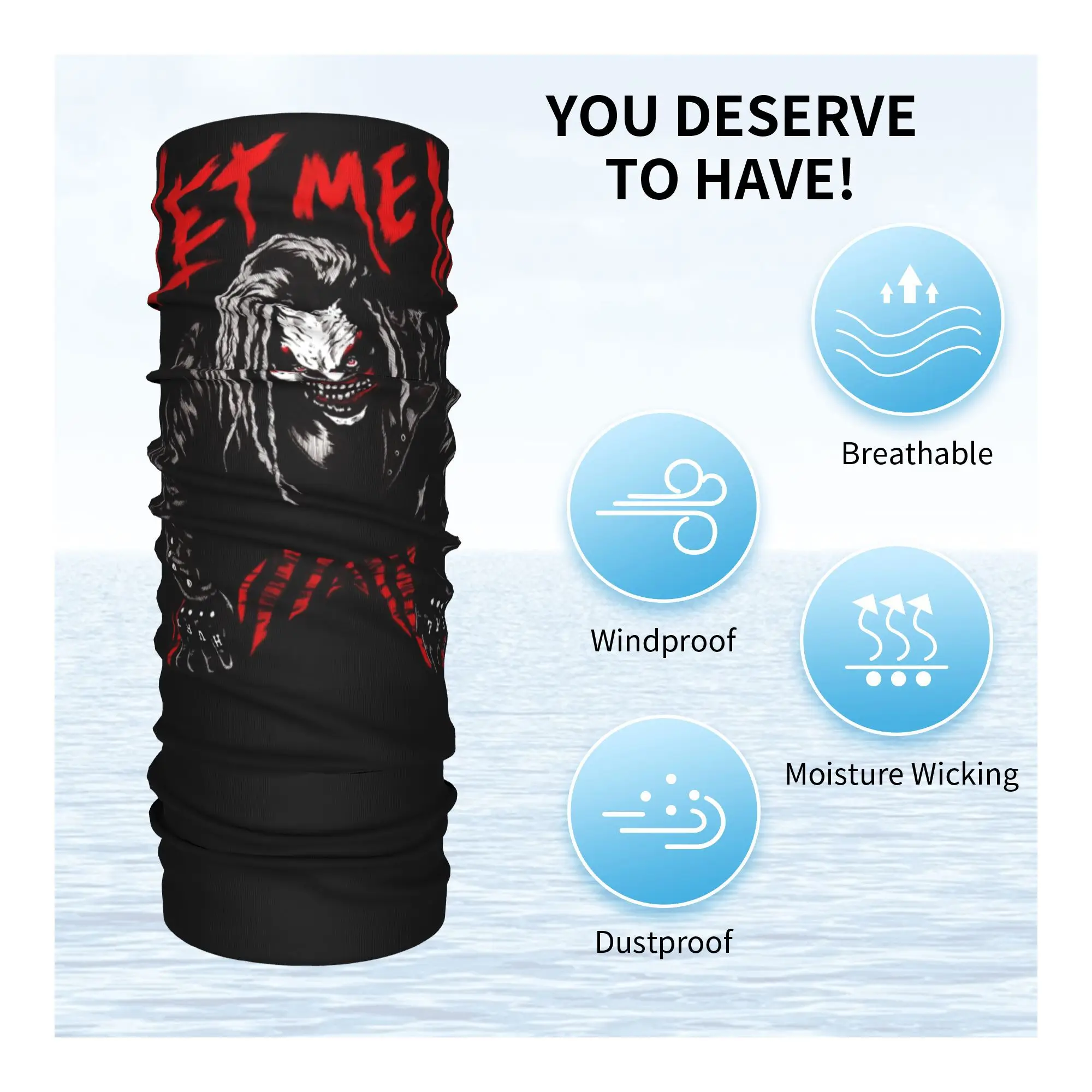 Bray Wyatt Vintage The Fiend Comics Bandana Halsbedeckung Bedruckte Wickelmaske Schal Warme Kopfbedeckung Reiten Unisex Erwachsene Waschbar