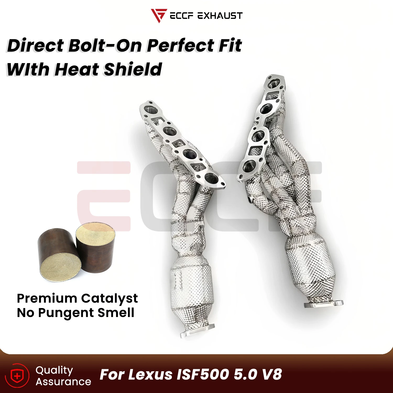 

Sporty with Heat Insulation high temperature resistance Stainless Steel Headers For Lexus ISF500 5.0 V8 Plug and Play