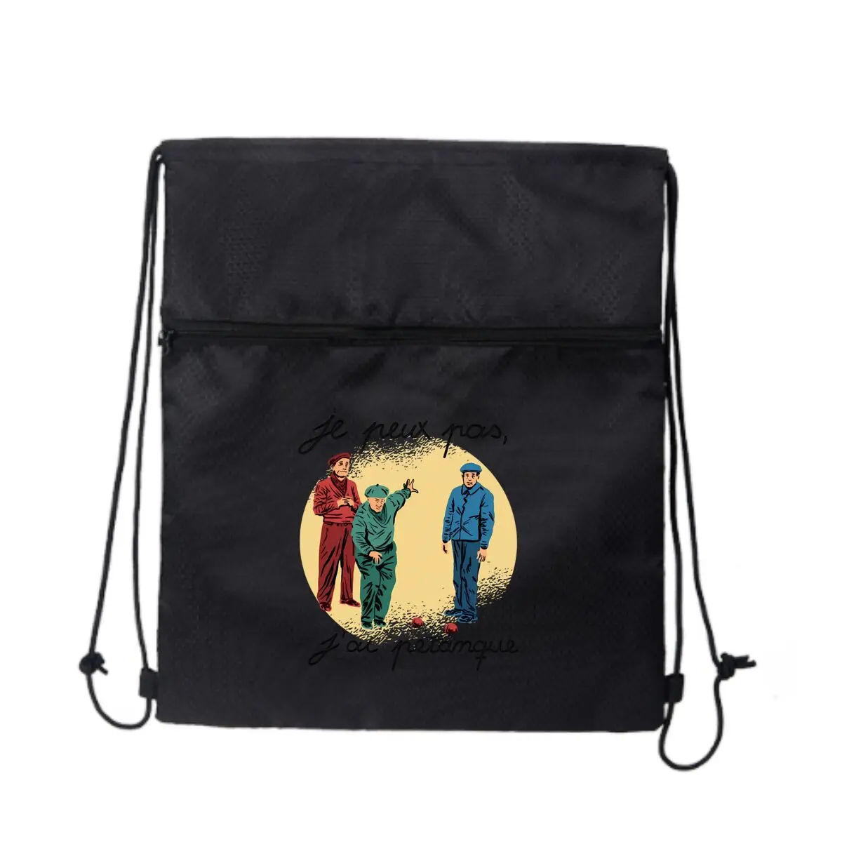 

Petanque Moment Хлопковый холст Рюкзак на шнурке Сумка Спортивный рюкзак Спортивный рюкзак на шнурке