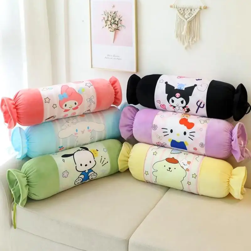 

Sanrio Kawaii Candy Animal Ice Silk Pillow Cute Kuromi Mymelody Removable Washable Long Sleep Ice Silk Pillow Girl Gift Birthday