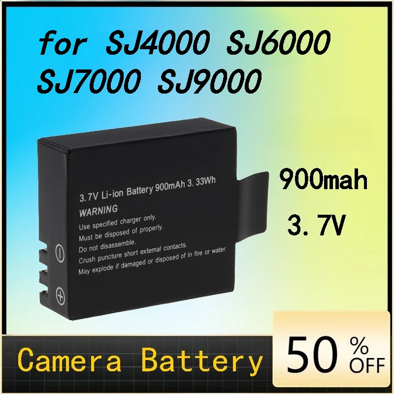 

New 2 Pcs 3.7V 900mAh Rechargeable Li-ion Battery FoR SJCAM SJ4000 SJ5000 SJ6000 SJ7000 SJ9000 Series Action Camera