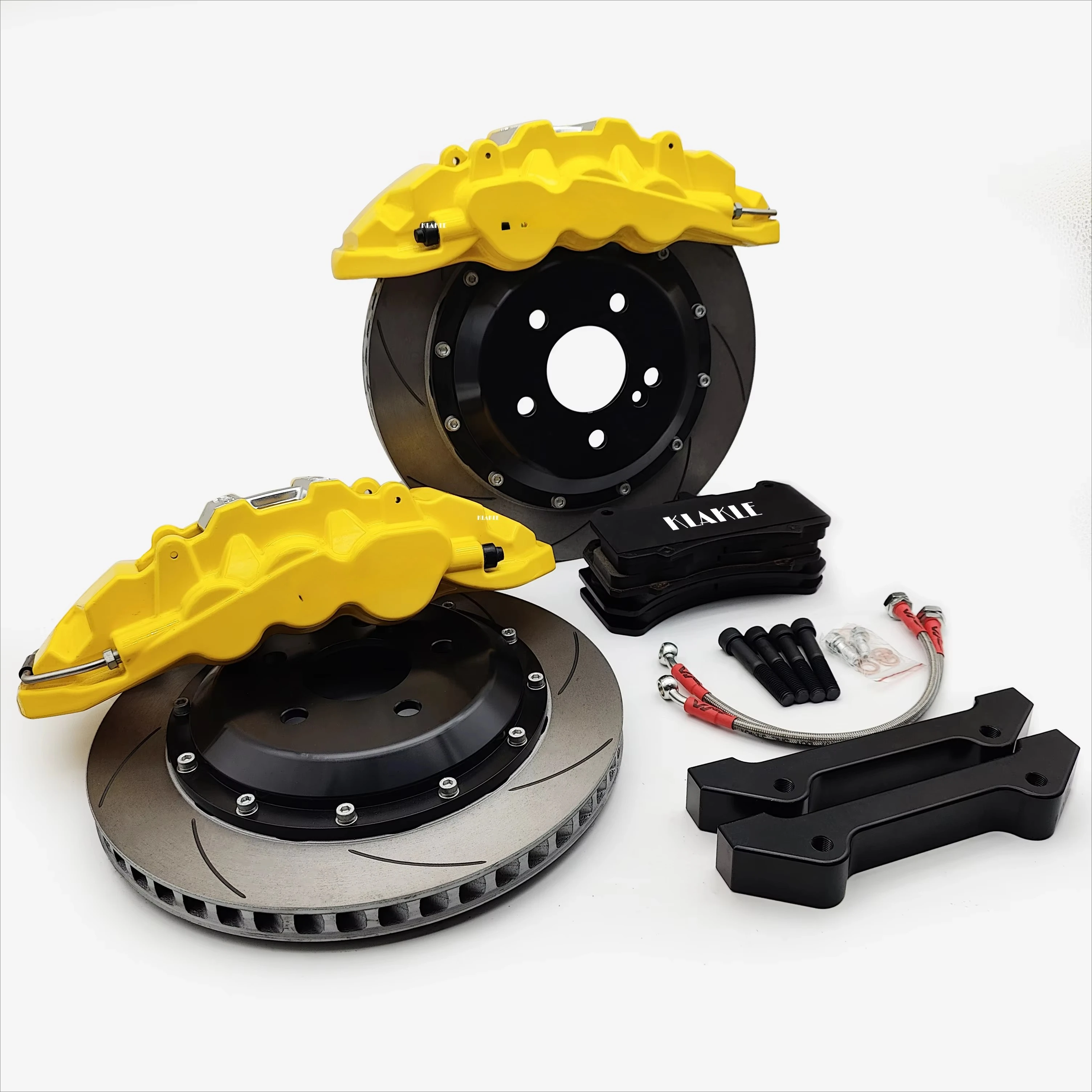 

Подходит для гоночного тормозного комплекта KLAKLE Racing Big Brake Kit 6 Pot 8520 для передних колес R21 дюймов для Hummer H3 H2