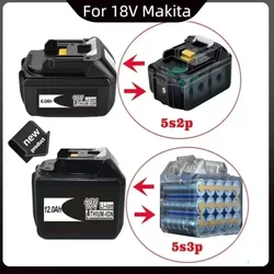For Makita 18V Battery Rechargeable Battery 18650 Lithium-ion Cell Suitable For Makita Power Tool BL1860 BL1830 LXT400 BL1850