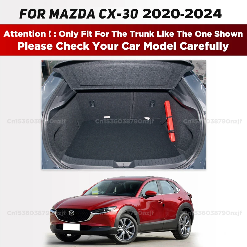 Cargo Liner For Mazda CX-30 2020-2024 23 22 21 Car Trunk Mats Carpet With Backrest Protectors Cargo Mats Accessories Waterproof