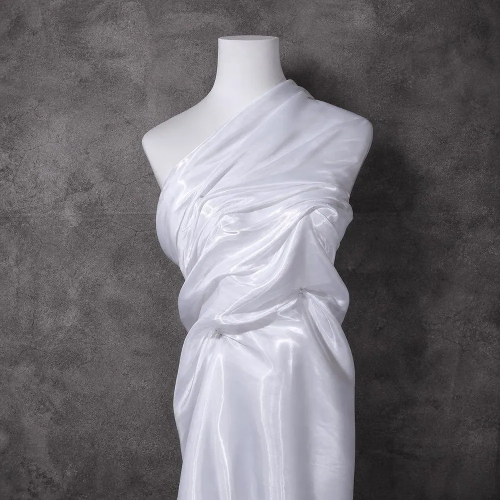 Reflective Surface Liquid Satin Fabric Soft Texture Lightweight Material Shiny Satin Fabric Water Gloss Texture