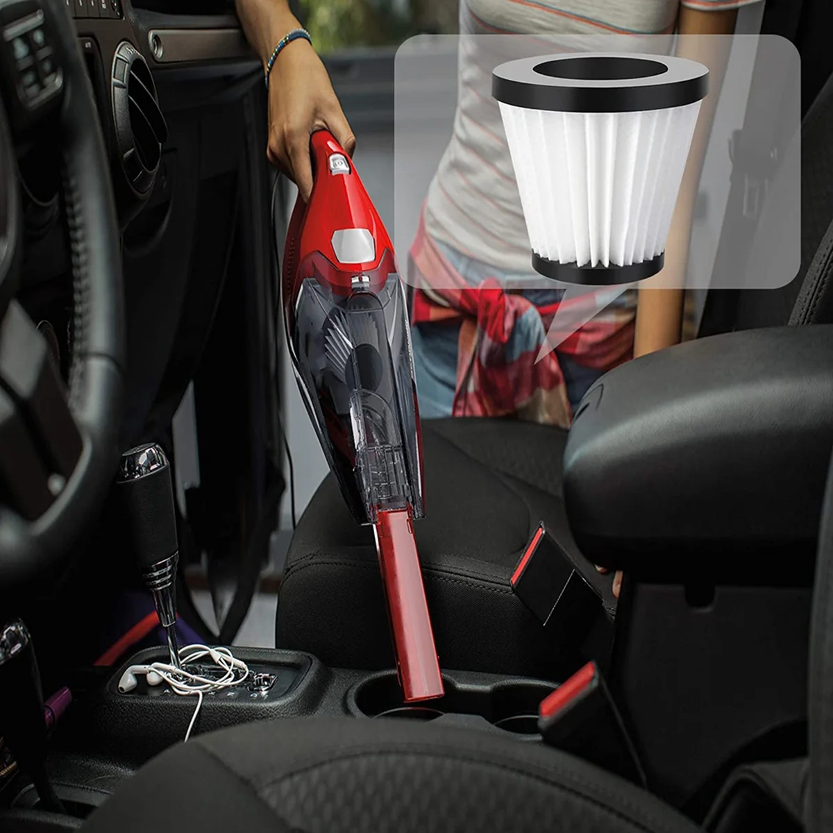 プロモーション! 交換用フィルター 5 パック、Dirt Devil Scorpion ハンドヘルド掃除機スタイル F117 と互換性あり、部品 AD401 と比較