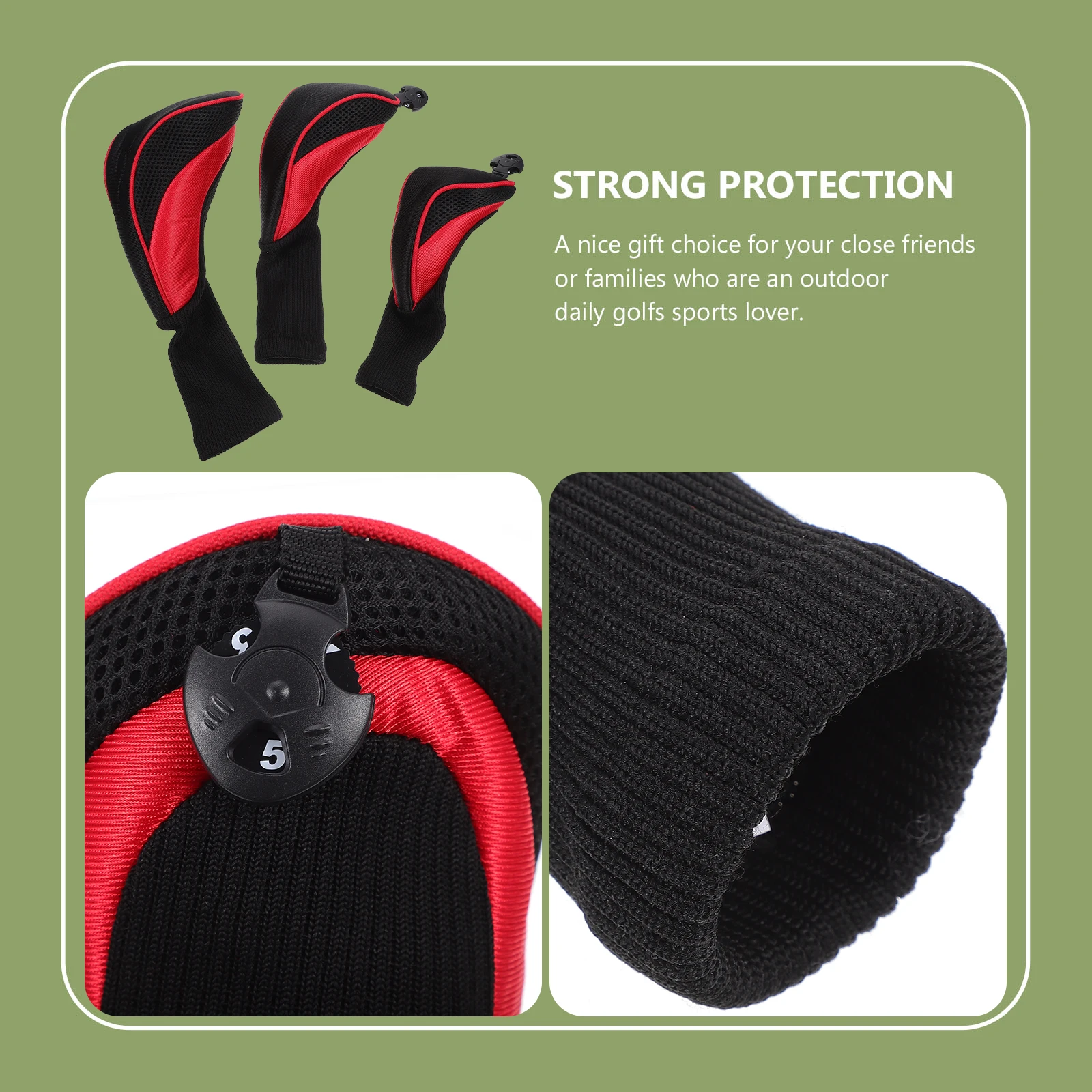 

1 комплект, прочный защитный рукав для головы для гольфа, устойчивый к царапинам, легко на защитный спортивный аксессуар, подарок