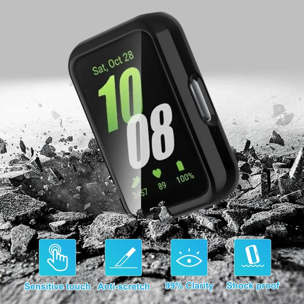 Soft TPU Screen Protector Case, Capa Protetora, Shell para Samsung Galaxy Fit3, Full Bumper, Acessórios