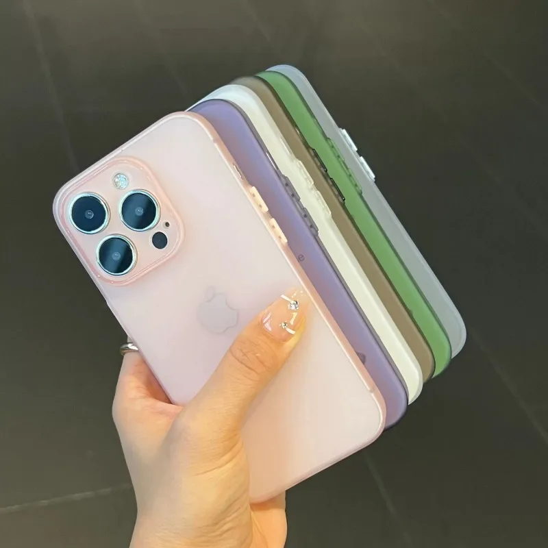Ultra Thin Soft TPU Phone Case For iPhone 15 14 Plus 13 12 Mini 11 Pro XS Max XR X 8 Slim Matte Translucent Silicone Back Cover