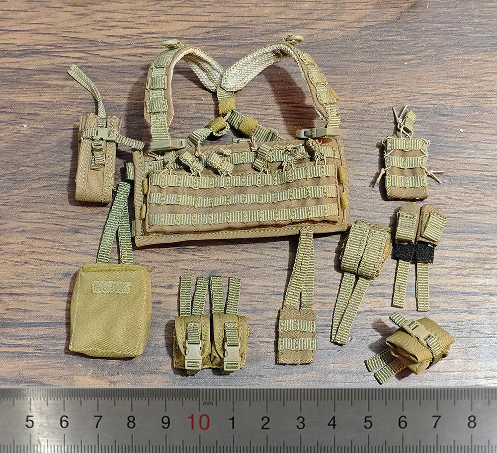 

1/6 EASY&SIMPLE ES GA1008 Man Call Guy British Soldier Duty Sniper Male Hang Chest Vest Bags Toys Model For 12" Action Doll DIY