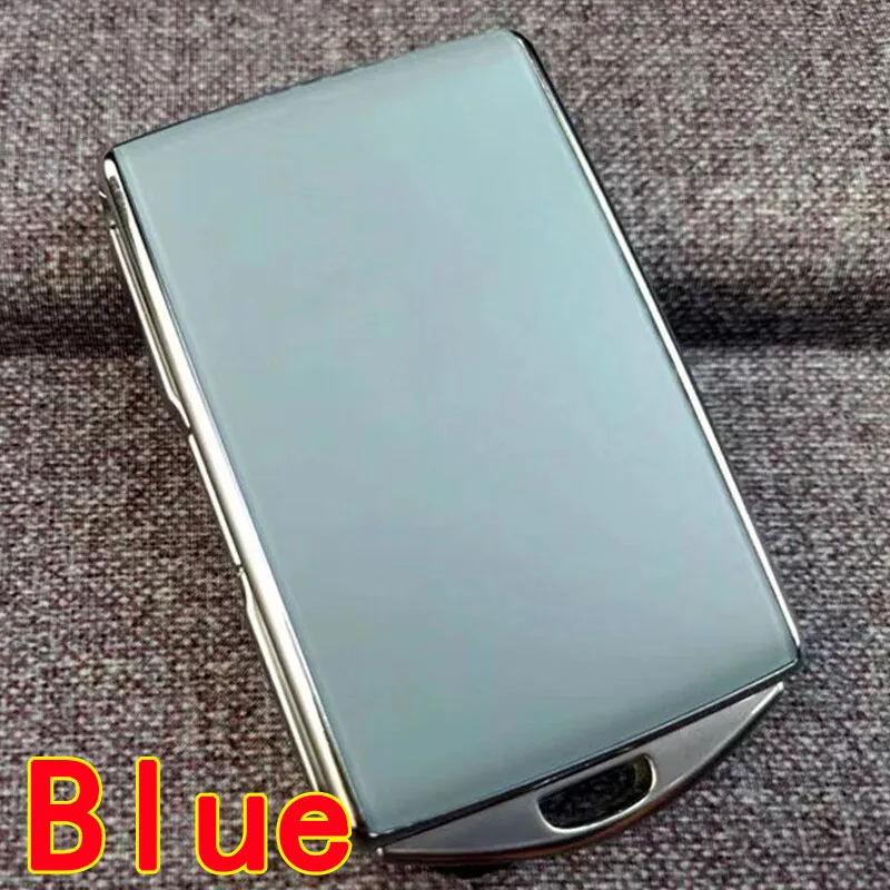 Blue Zinc Alloy Replace Key Fob Cover Shell Keychain For Volvo Polestar 1 2
