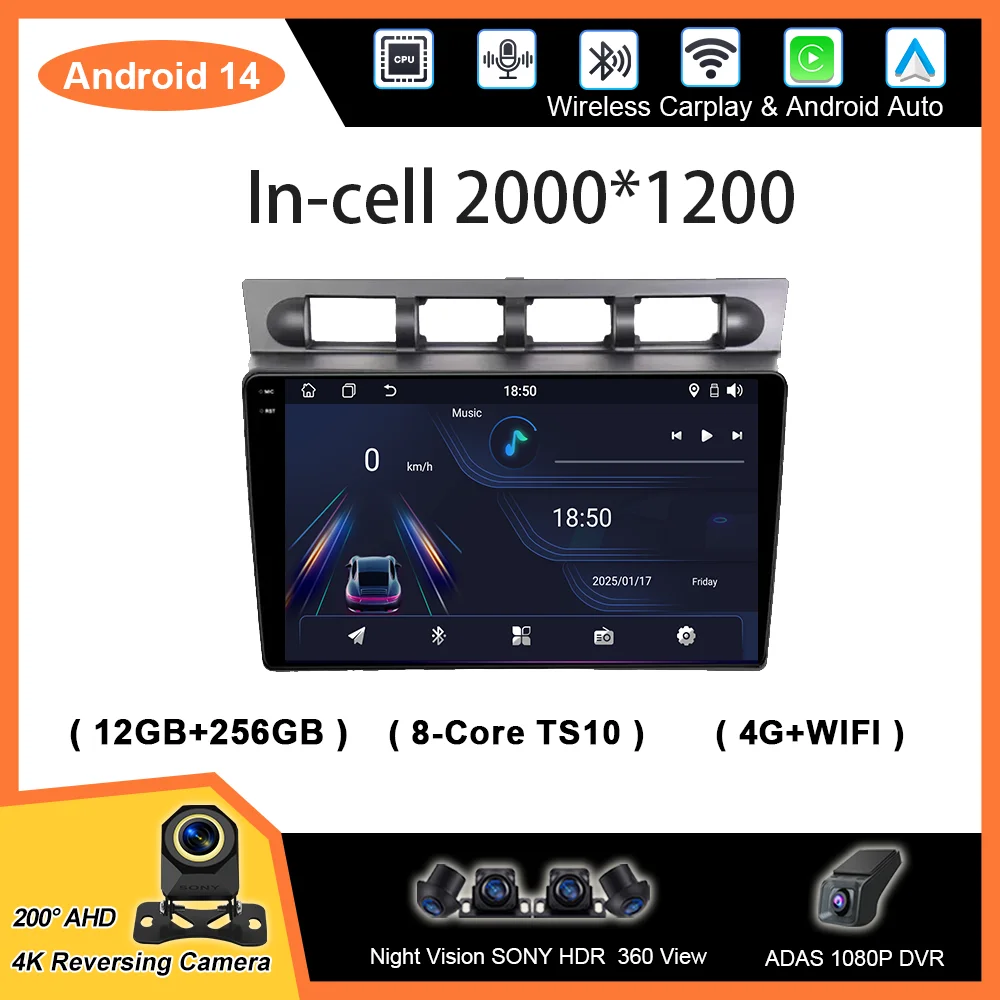 

Car Radio For Kia Morning Picanto 2004-2007 Android Auto Multimedia Video Player Voice CarPlay GPS Head Unit Stereo Touch screen