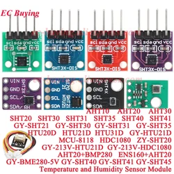1-10Pcs SHT20 SHT30 SHT31 SHT35 SHT40 SHT41 AHT10 AHT20 BMP280 HTU20D GY HTU21D HTU31D HDC1080 8118 Temperature Humidity Sensor