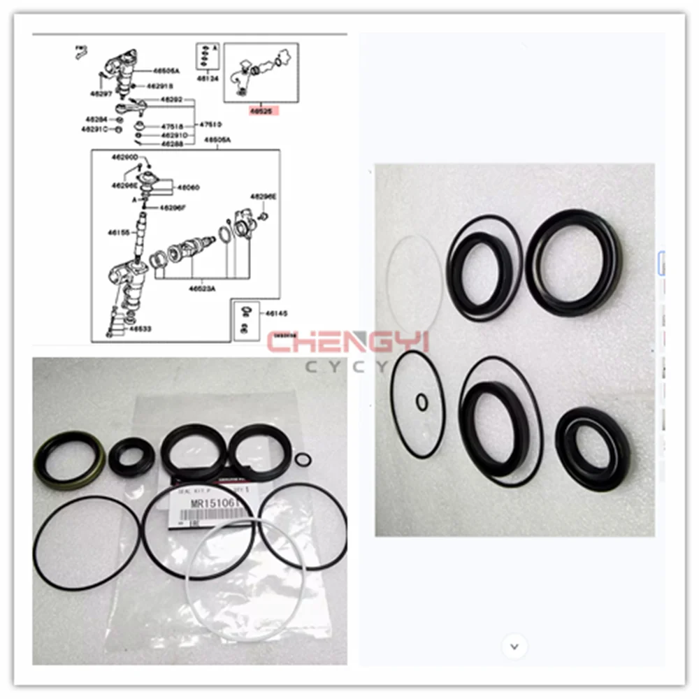 Power Steering Gear Rack Box Repair Seal Kit For Pajero Montero K96W V11W V23W V31W V32W V33W V43W V45W MR151061