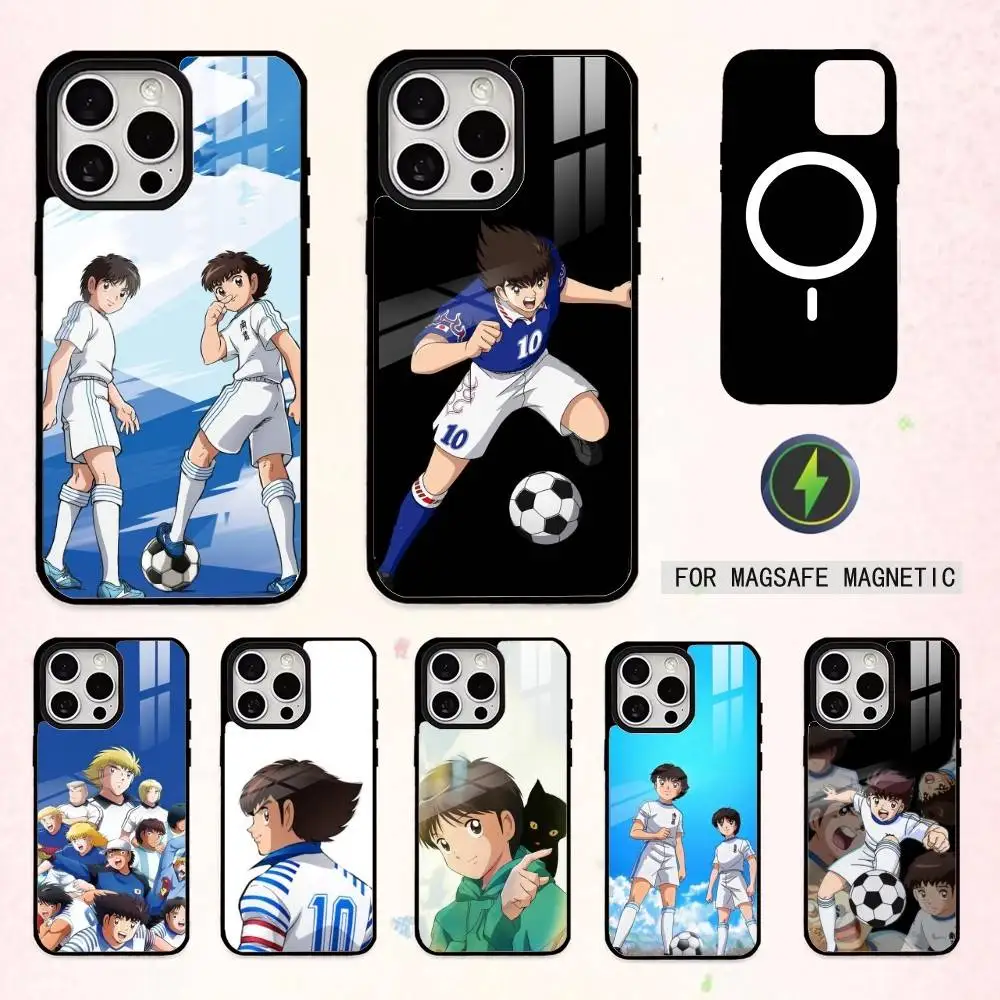 

Anime C-captain T-tsubasa Phone Case For iPhone17,16,15,14,13,12,11 Plus,Pro Max Magnetic For Magsafe Wireless Charging