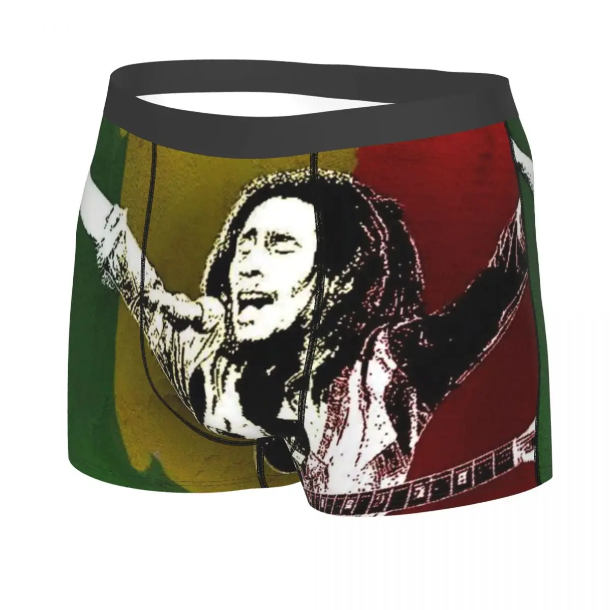 Jamaica Reggae Rock Bob Marley Underwear Male Sexy Printed Custom Jamaican Boxer Briefs Shorts Panties Breathable Underpants