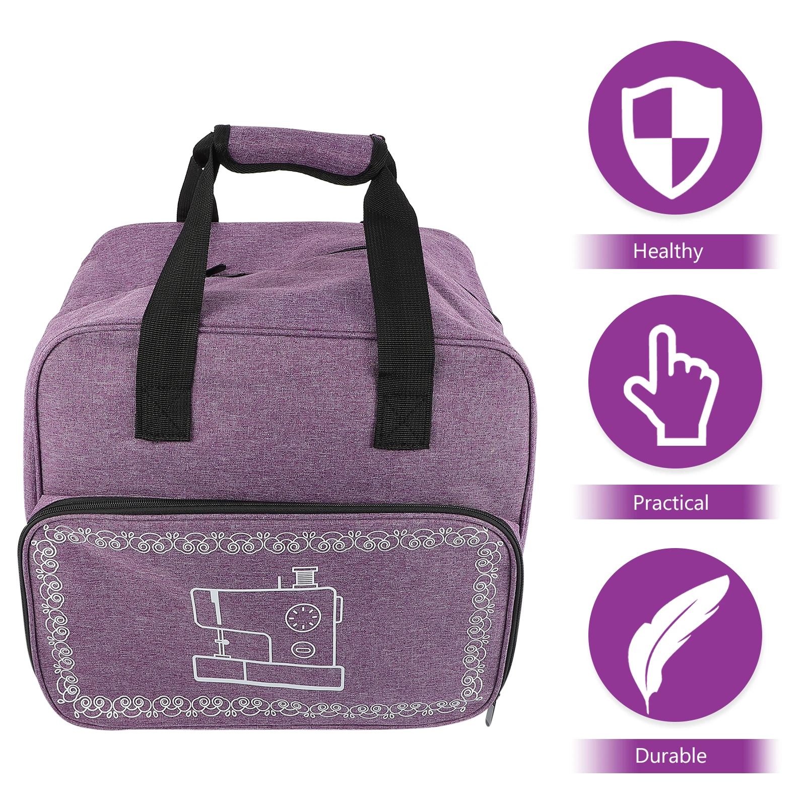 

Premium 600D Oxford Cloth Sewing Machine Bag Reinforced Portable Lightweight Large Capacity Wide for Outdoor