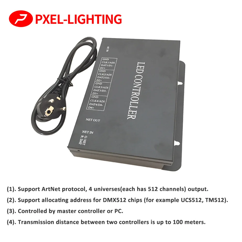 H802RA Led Artnet Controller DMX Artnet Controller WS2801 WS2811 Artnet Madrix LED Pixel Controller For Led String Lights