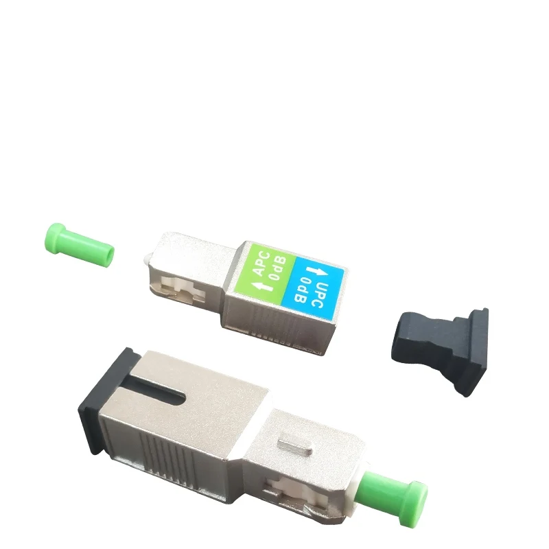 

1PCS NEW Optic Fiber Attenuator Connector 0dB SC/APC Female-SC/UPC Male SM-9/125 Fiber Optic Adapter Flange Coupler Wholesale