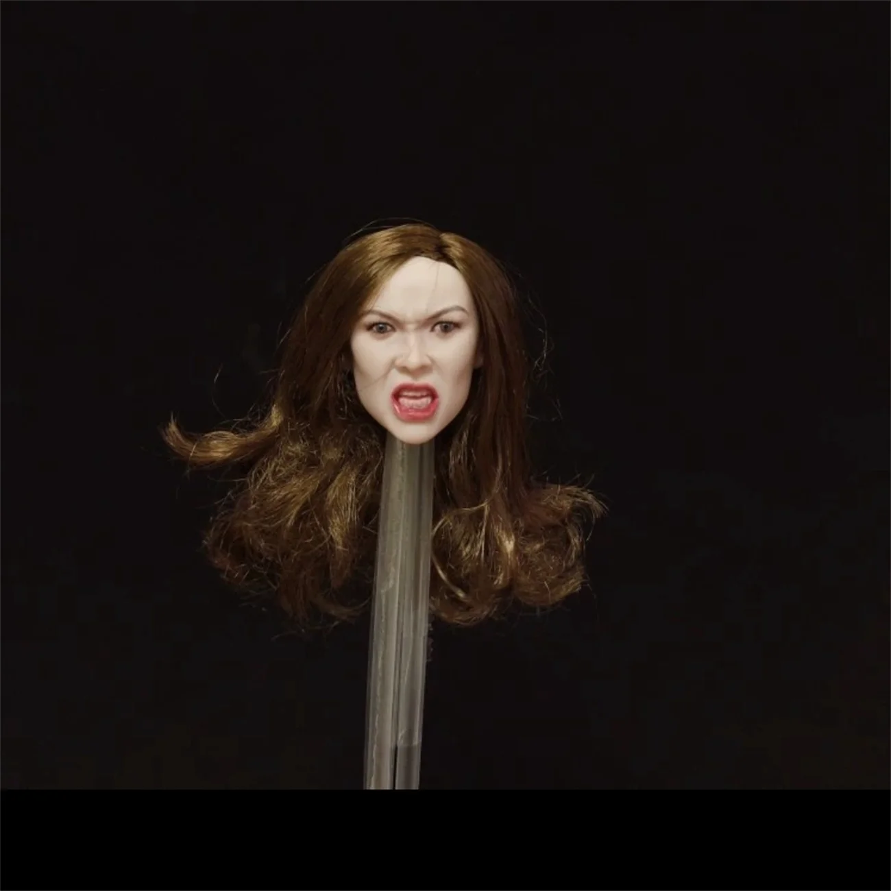 

1/6 женская голова сердитого женщина, скульптура, забавное выражение, посаженная голова из волос, кинозвезда, игрушки, модель для женской фигурки 12 дюймов, тело