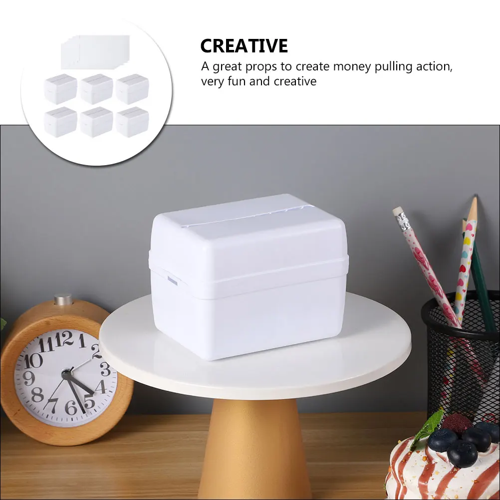 Spardose Kuchen Geburtstag Halter Pull Out Kit Runde Tasche Prop Kunststoff Party Ziehen