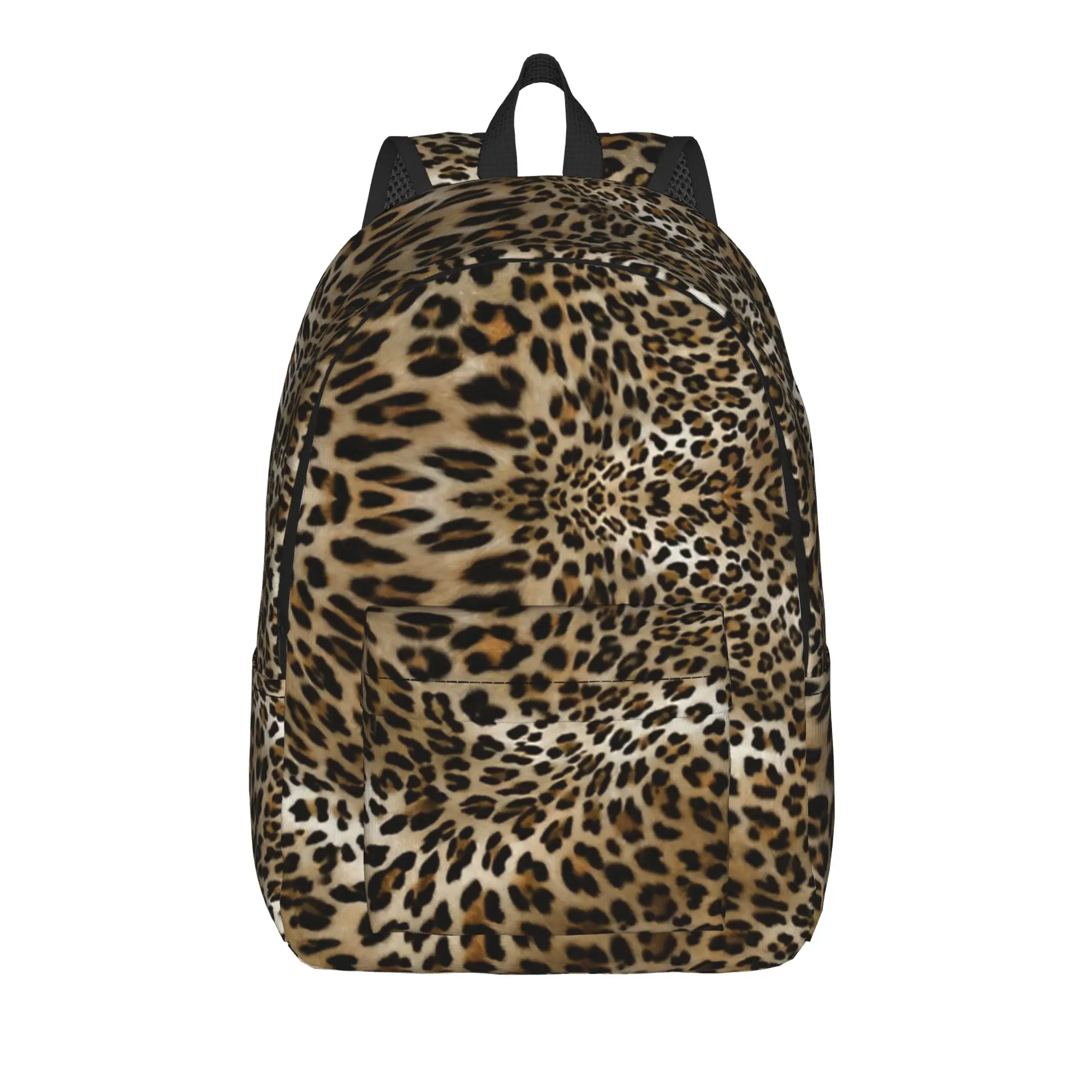 

Leopard Pattern Backpack for Men Women Cool Student Work Daypack Laptop Computer Canvas Bags Gift