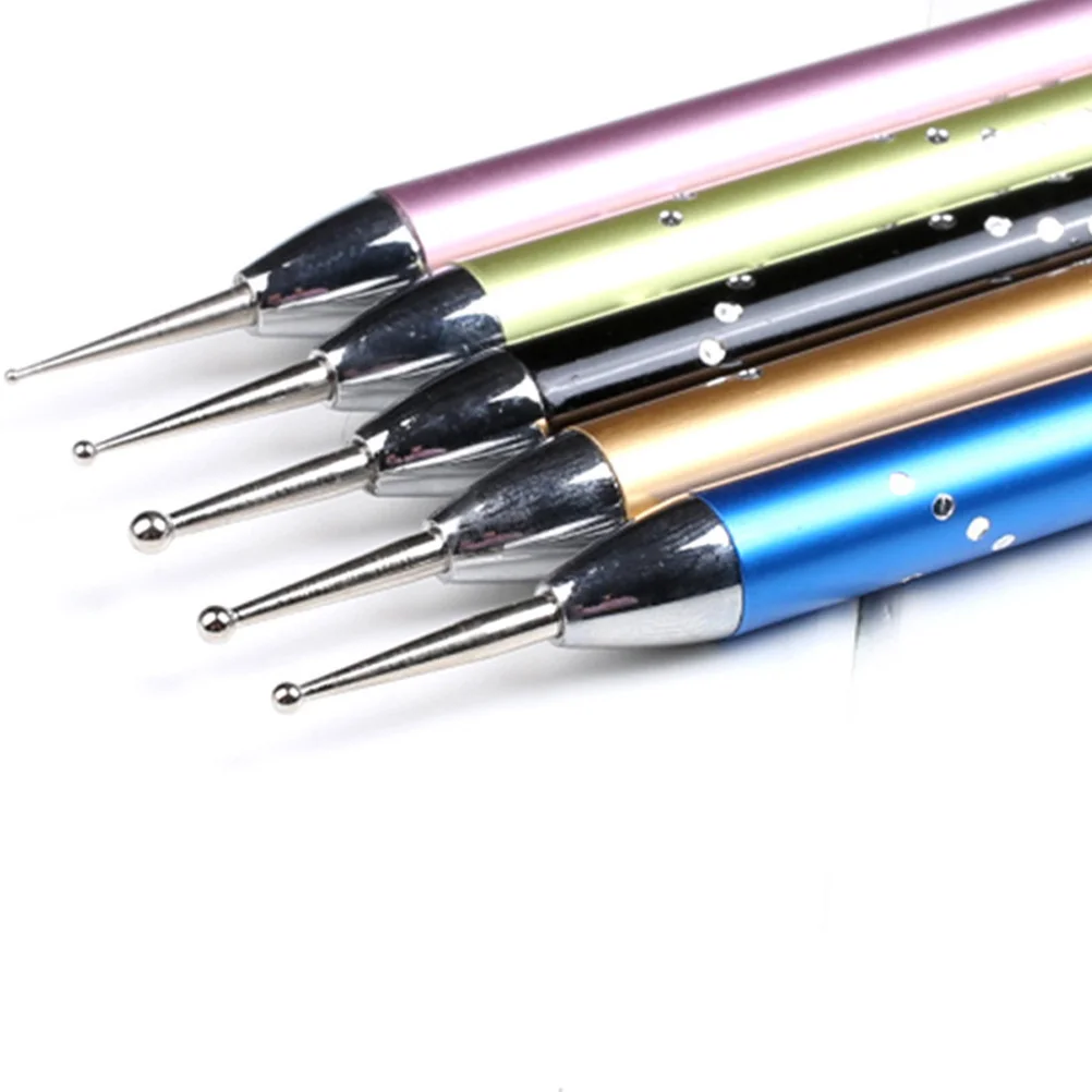 

5Pcs Fondant Tool Set Double End Dotting Pens Soft Flexible Tips for Cake Decorating Embossing Tracing Pattern Sculpting DIY