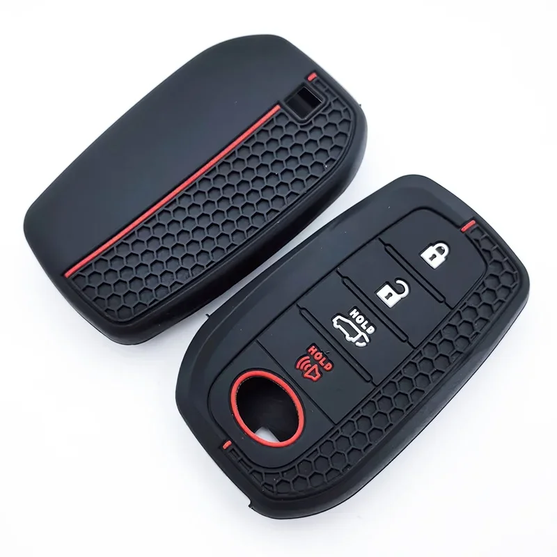 Silikon-Auto-Fernschlüsselhülle für Toyota CHR Hilux Fortuner Land Cruiser 200 Camry Corolla Crown RAV4 Highland Zubehör