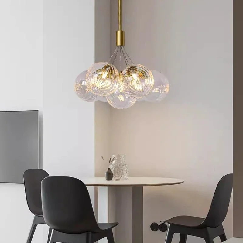 

SANDYHA медный пузырьковый шар подвесной светильник современный скандинавский гостиная ресторан декоративное освещение домашний интерьер светильник
