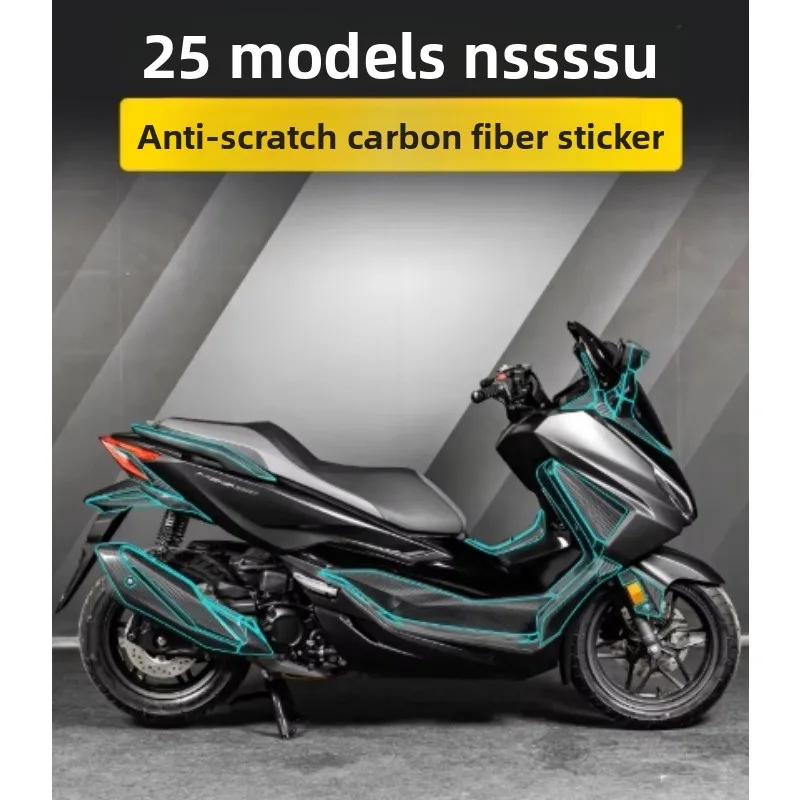 

HONDA FORZA350 Motorcycle Carbon Fiber Sticker Kit Decoration and Protection Modified Stickers Scratch Resistant Wear Resistant
