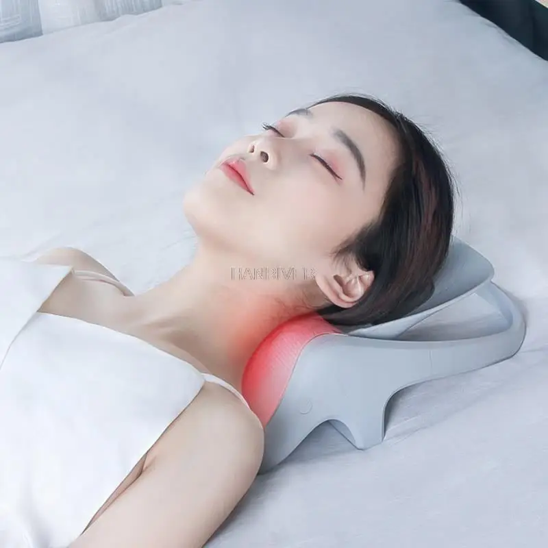Moxibustion Pillow Hot Compress Neck Traction Heating Multi-position Height Adjustment Moxibustion Warm Pillow Cervical Pillow