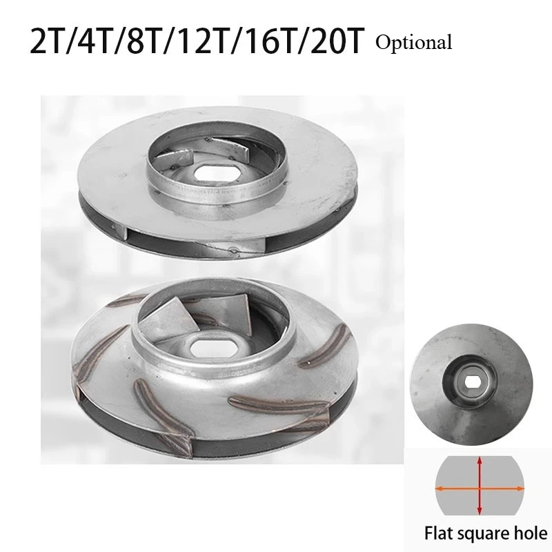 Impulsor para bomba multistágio vertical cdl cldf, peças de bomba de reforço de tubulação de cabeça alta, impulsor de furo quadrado plano 2t-20t