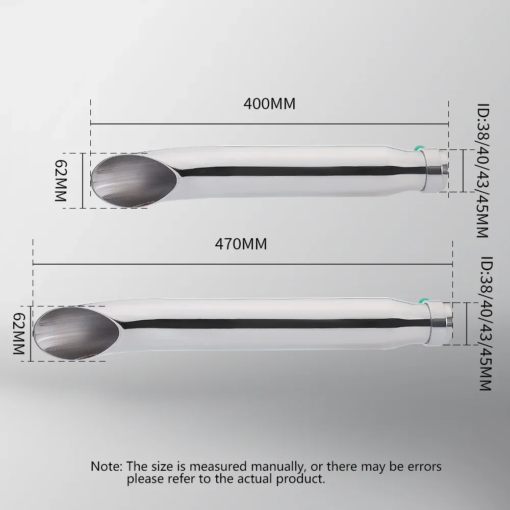 오토바이 개조 레트로 할리 배기 파이프 K6, 38mm, 40mm, 43 mm에 적합