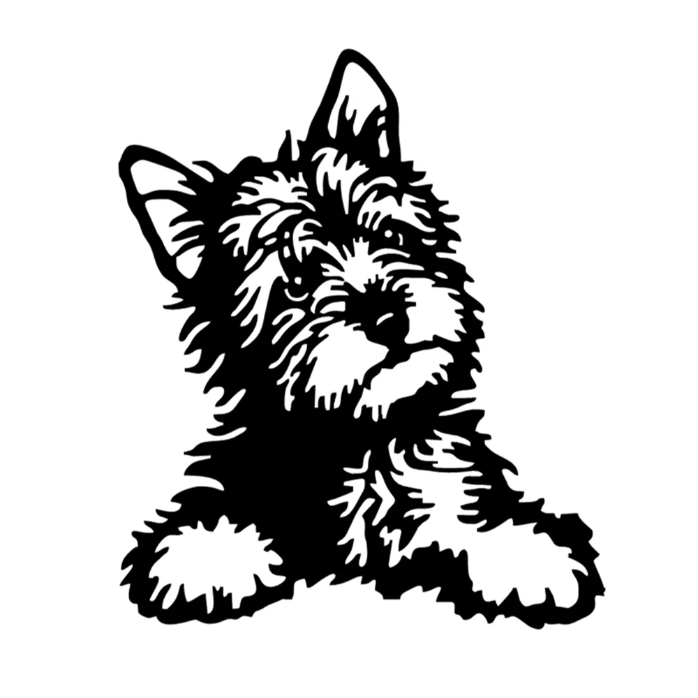 

Yorkie Dog Cute Animal PVC Decal, Pet Lover Sticker for SUV Truck Van Motorcycle, Waterproof Auto Exterior Decor