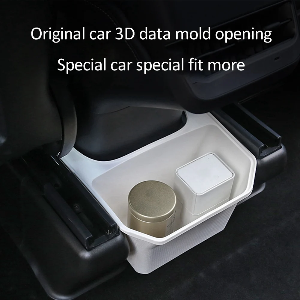 For Tesla Model 3 Model Y Rear Center Console Organizer Box Rear Middle Seat Car Tray Back Center Storage Pink