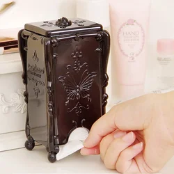 Acrylic Makeup Organizer Sponges Cotton Pad Storage Box Bathroom Cosmetic