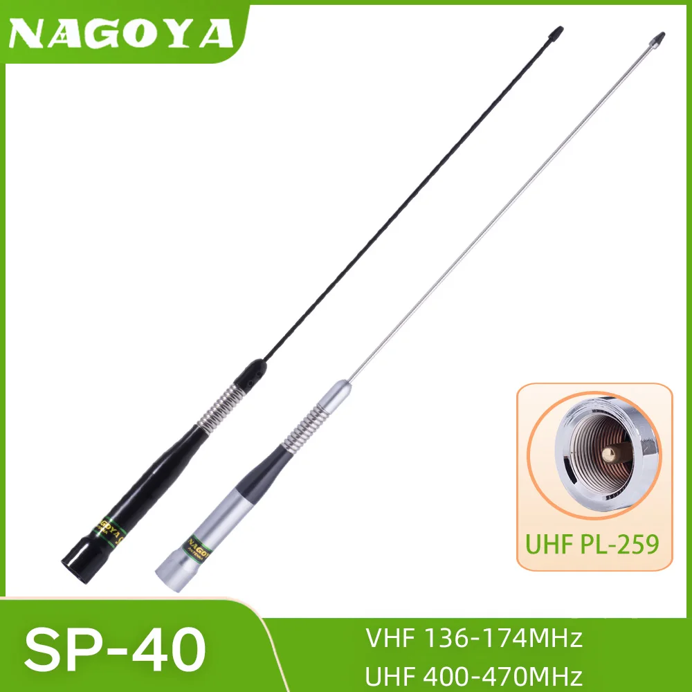 

Nagoya SP-40 PL-259 Car Mobile Two Way Radio Antenna Dual Band 144/430 MHz 2.15/3.5 dBi For TK780 FT-2800M F121 F5021 FT-8800R