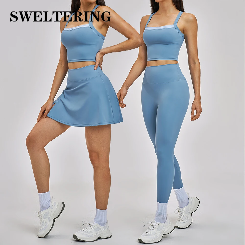 

Женский спортивный костюм для фитнеса и йоги: леггинсы с высокой талией, одежда для тренировок, комплект для бега, спортивная одежда с эффектом пуш-ап