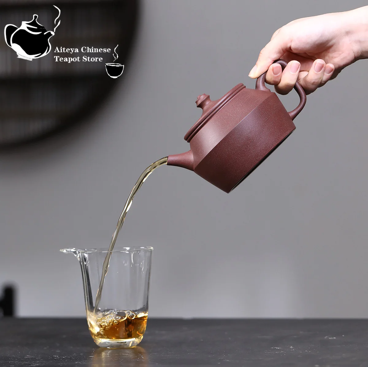 Yixing Purple clay teapot, original ore, peach blossom mud, broken shoulder, peach dew, Kung Fu tea set, Chinese teapot, health