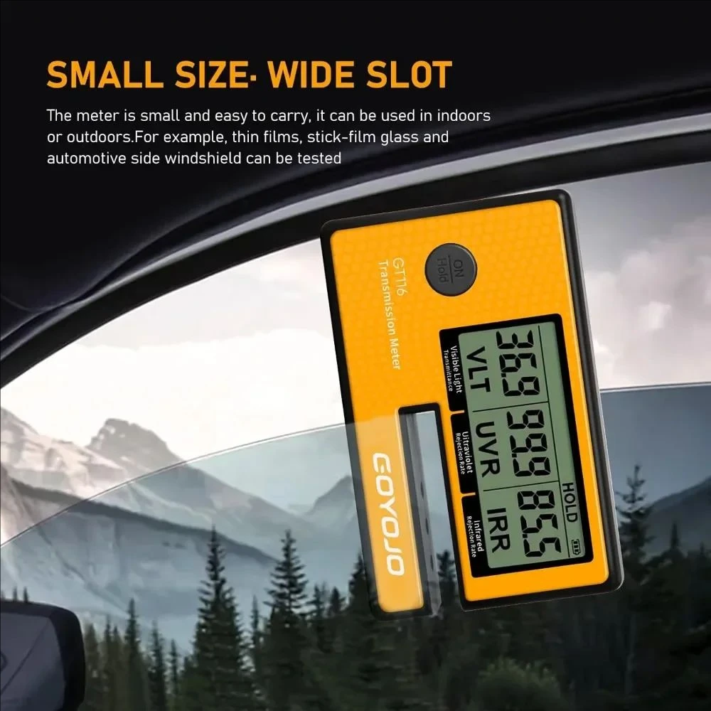 3-in-1 Portable Transmission Meter for Solar Film Glass Window Tint with VL Transmittance UV IR Rejection Blocking Rate