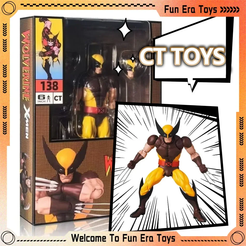 New Presale Ct Toys Wolverine Action Figure Mafex 138 Figurine Collectible Model Custom Doll Toys for Children Christmas Gift