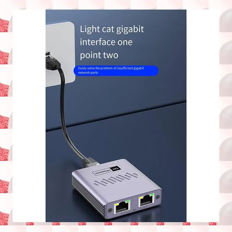 ABGN Network Cable Splitter, Gigabit Network Port, One To Two Allocation, Interface Extension, One To Two Conversion