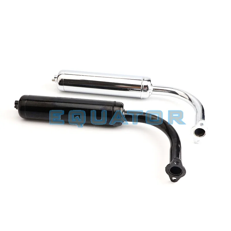 Black /silver Muffler Stock Exhaust For 80cc 66cc 49cc Motorized Bicycle 2-Stroke Engine Accessories