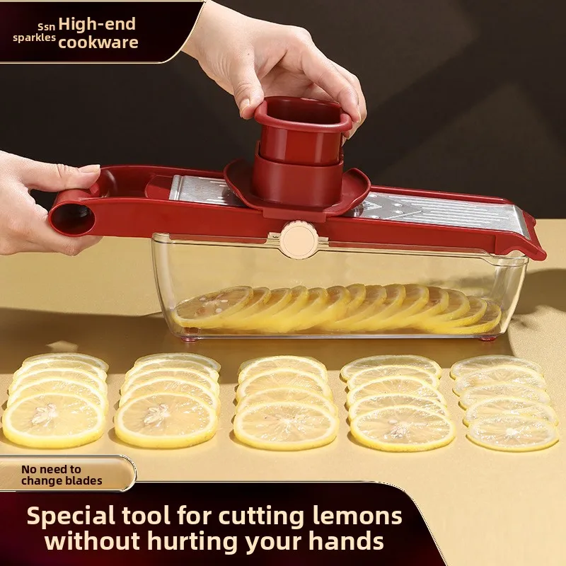 Multifunctional Radish Shredder Kitchen Potato Shredder Vegetable Cutter New Slicer Shredder Lemon Tea Milk Tea Shop
